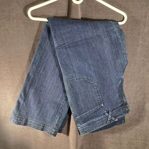 Merrell Relaxed Wide Straight Leg Dark Wash Denim Jeans 4 Pockets VG 16